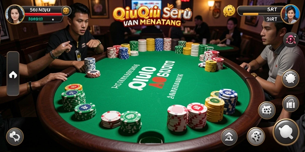 Tampilan utama gameplay QiuQiu 5RT yang menarik.