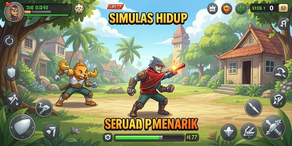 Screenshot gameplay API77 menampilkan tindakan simulasi yang mendalam dan interaksi yang menarik.