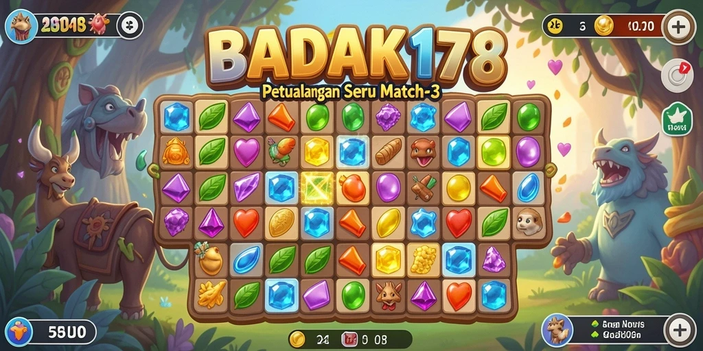 Screenshot menunjukkan gameplay seru dan menarik dari BADAK178.