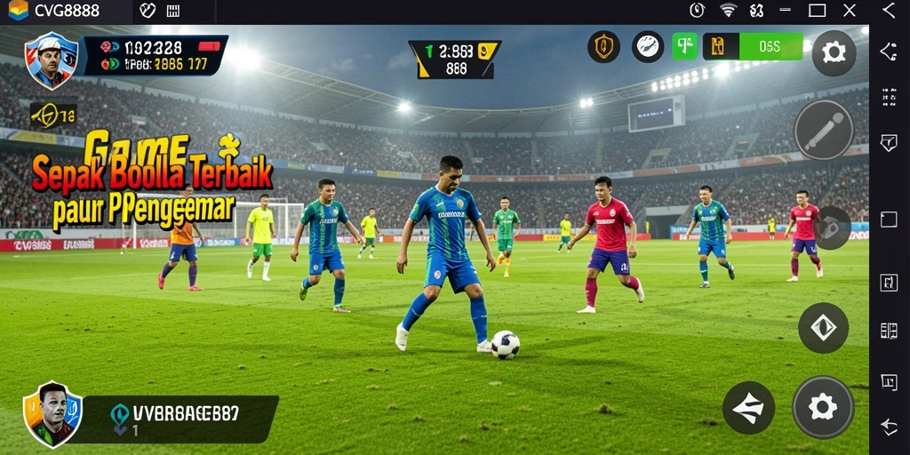 Gameplay seru CVG8888 di pertandingan sepak bola.