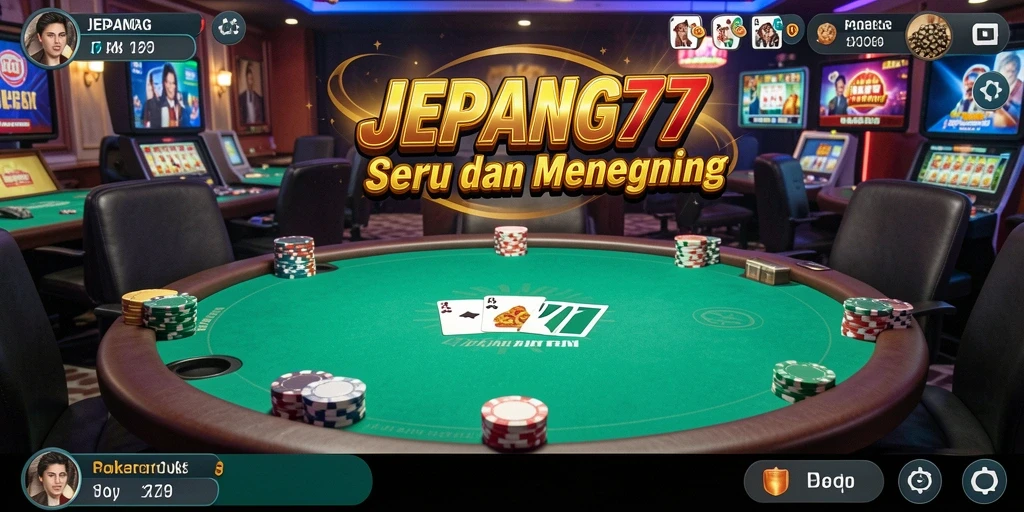 Gameplay menegangkan di JEPANG77 dengan pemain poker aktif.