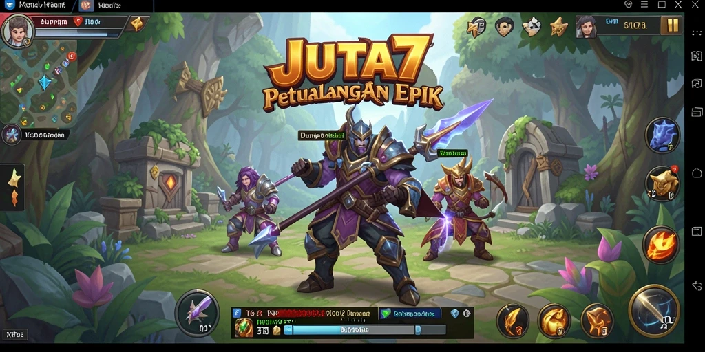 Tampilan visual menakjubkan dari gameplay JUTA7 yang seru.