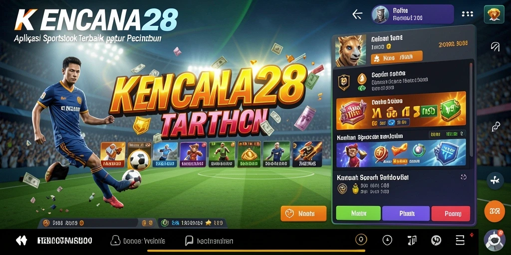 Tampilan gameplay mendebarkan dalam aplikasi Sportsbook KENCANA28.