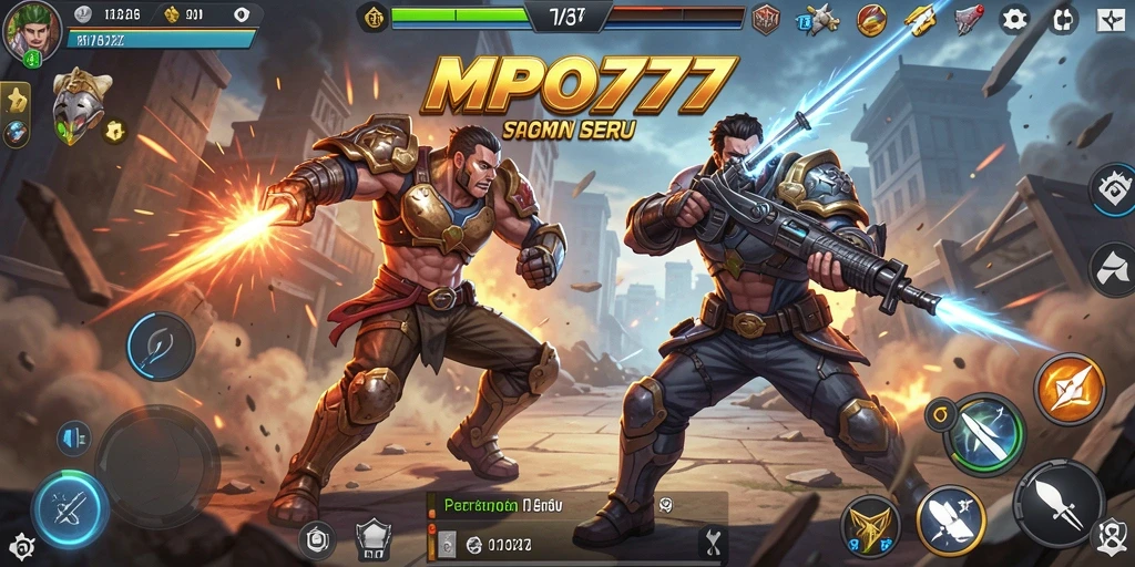 Tampilan aksi mendebarkan dari gameplay MPO777.