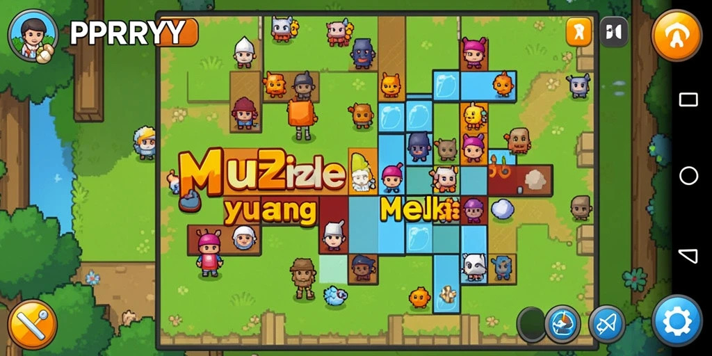 Screenshot gameplay PPRRYY yang menunjukkan tantangan puzzle.