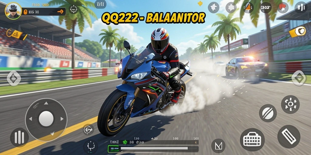 Gameplay seru balapan motor di <strong>QQ222</strong> penuh dengan kecepatan dan tantangan.
