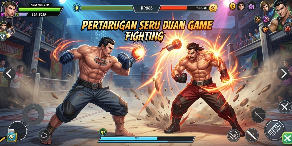 Tampilan gameplay seru di RP886 dengan pertarungan mendebarkan.