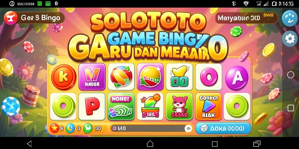 Tampilan gameplay Bingo yang mendebarkan dan penuh warna.