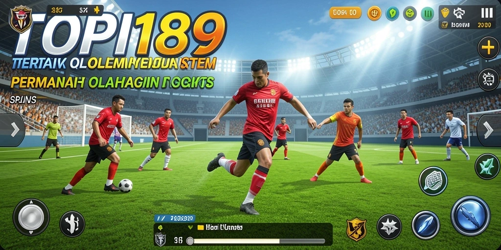 Tangkapan layar gameplay <strong>TOPI189</strong> menunjukkan aksi olahraga yang mendebarkan.